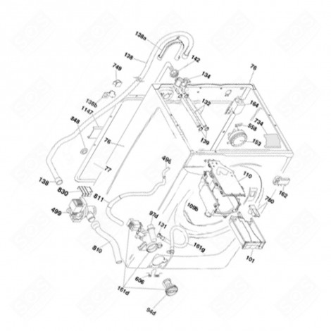 PANNELLO POSTERIORE CODICE 77 LAVATRICE - 41024833