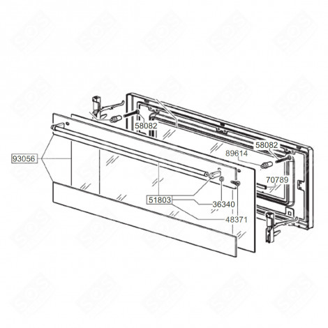 VETRO DELLA PORTA INTERMEDIA (RIFERIMENTO 93056) 624X231 MM FORNI, FORNELLI ELETTRICI E A GAS - 772533074