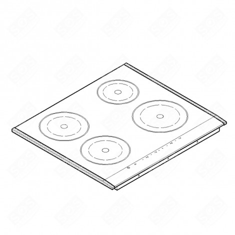 SUPERFICIE IN VETROCERAMICA FORNI, FORNELLI ELETTRICI E A GAS - 00711354, 711354