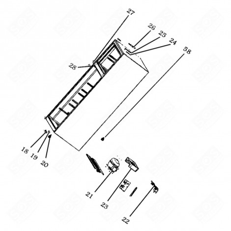 VASCHETTA EVAPORATORE MODIFICATA (CODICE 23) FRIGORIFERO, CONGELATORE - 1066074, 34040433