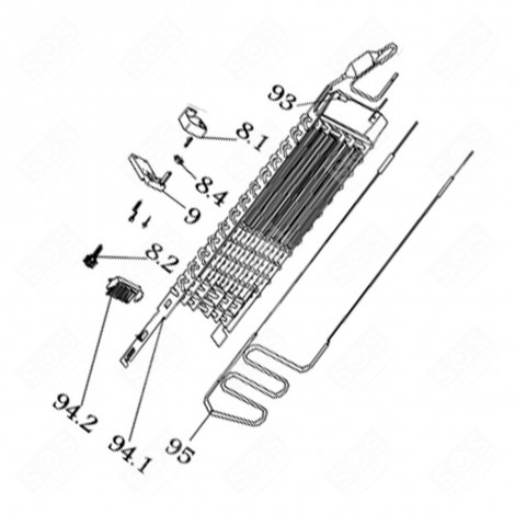 SONDA DI TEMPERATURA (CODICE N°93) FRIGORIFERO, CONGELATORE - 1058569, 53040519