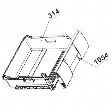 FRONTALE DEL CASSETTO FRIGORIFERO, CONGELATORE - 4312618100