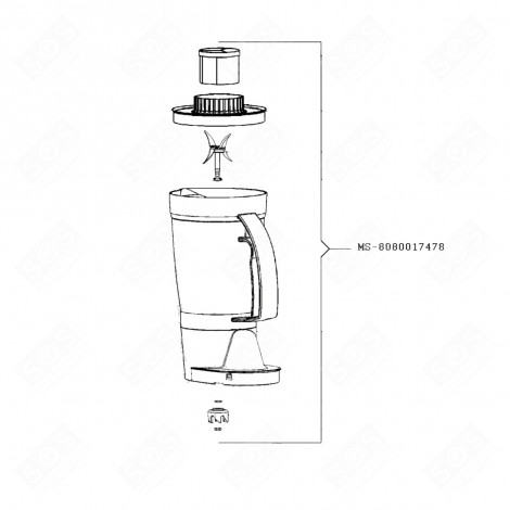 CIOTOLA COMPLETA FRULLATORE ROBOT DA CUCINA E CUOCITUTTO - MS-8080017478, MS-653244