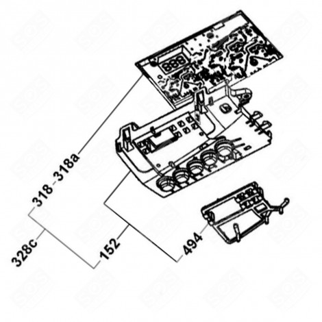 MODULO ELETTRONICO PROGRAMMATO (CODICE 318) ASCIUGATRICE - 49033747